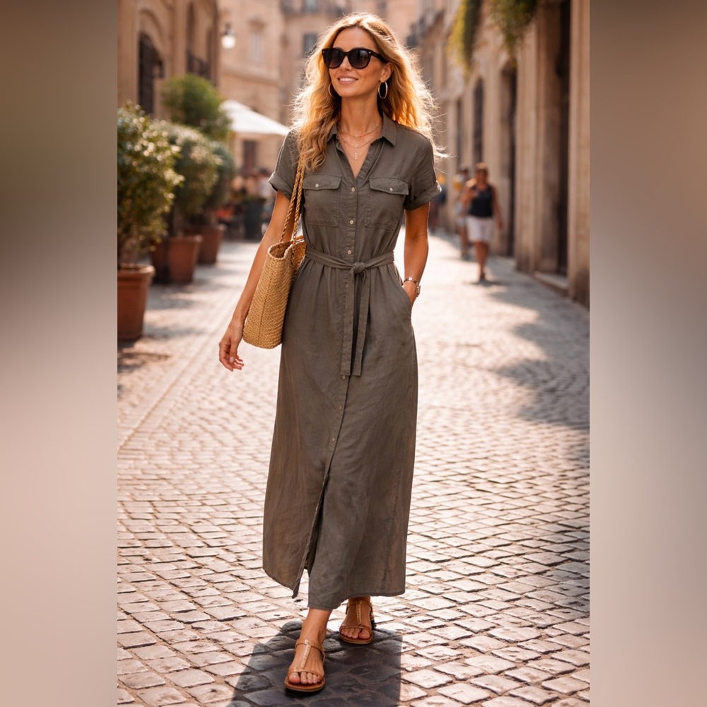 Velvet Heart Olive Maxi Dress